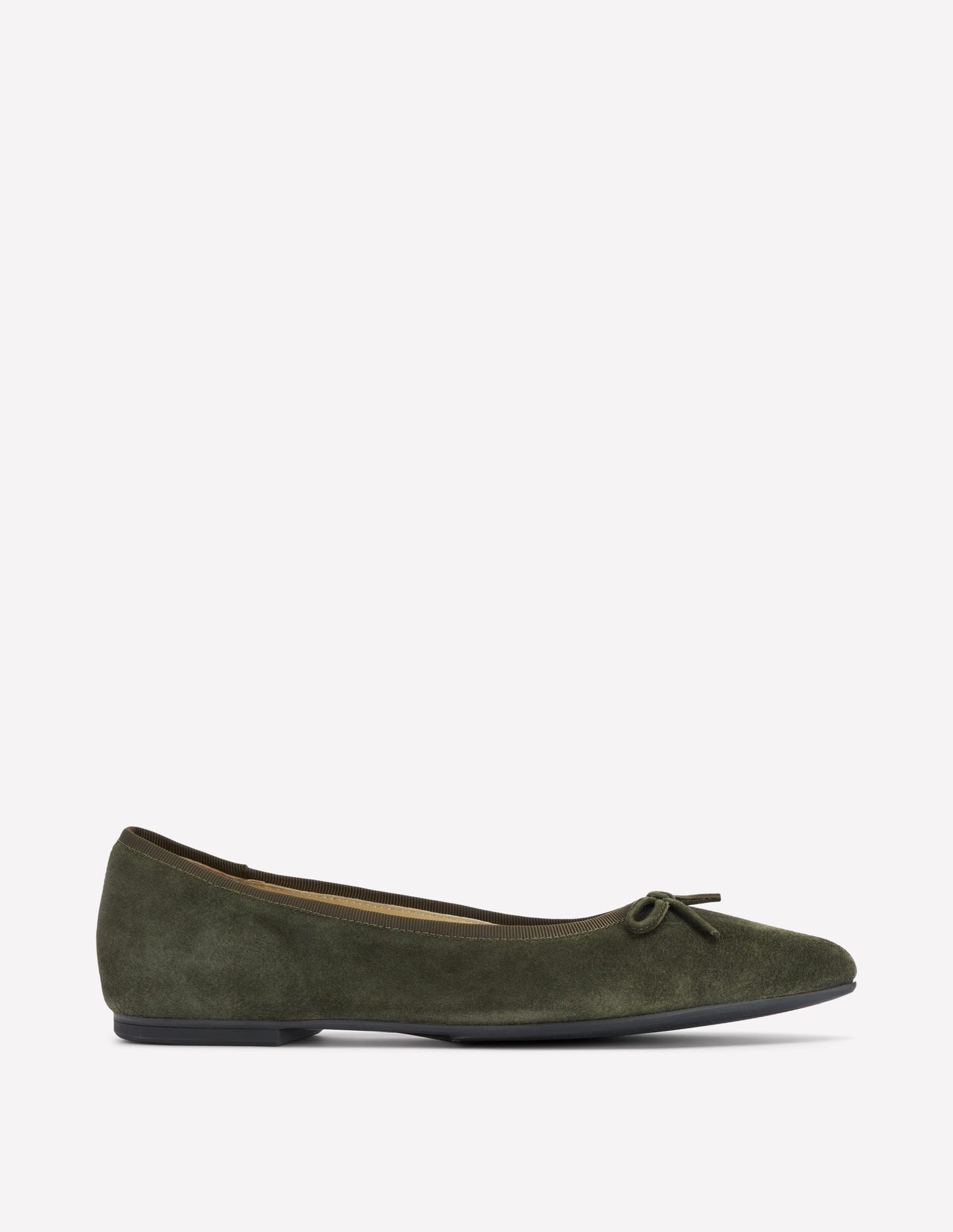 Point Flexi Sole Flats-Dark Moss