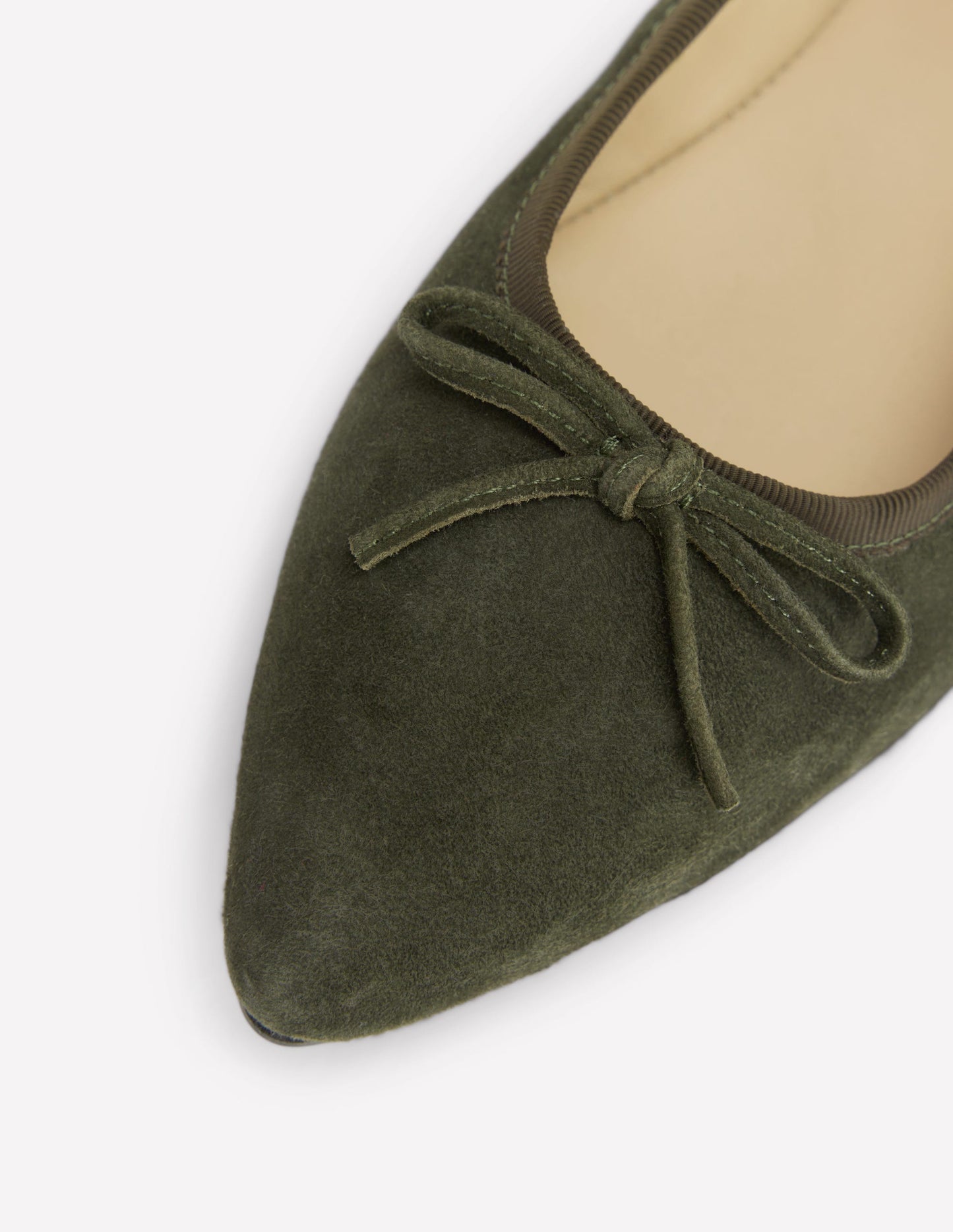 Point Flexi Sole Flats-Dark Moss