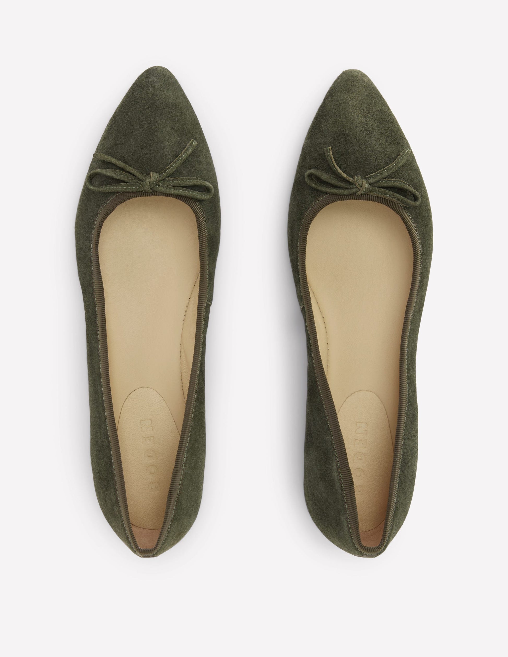 Point Flexi Sole Flats-Dark Moss-5