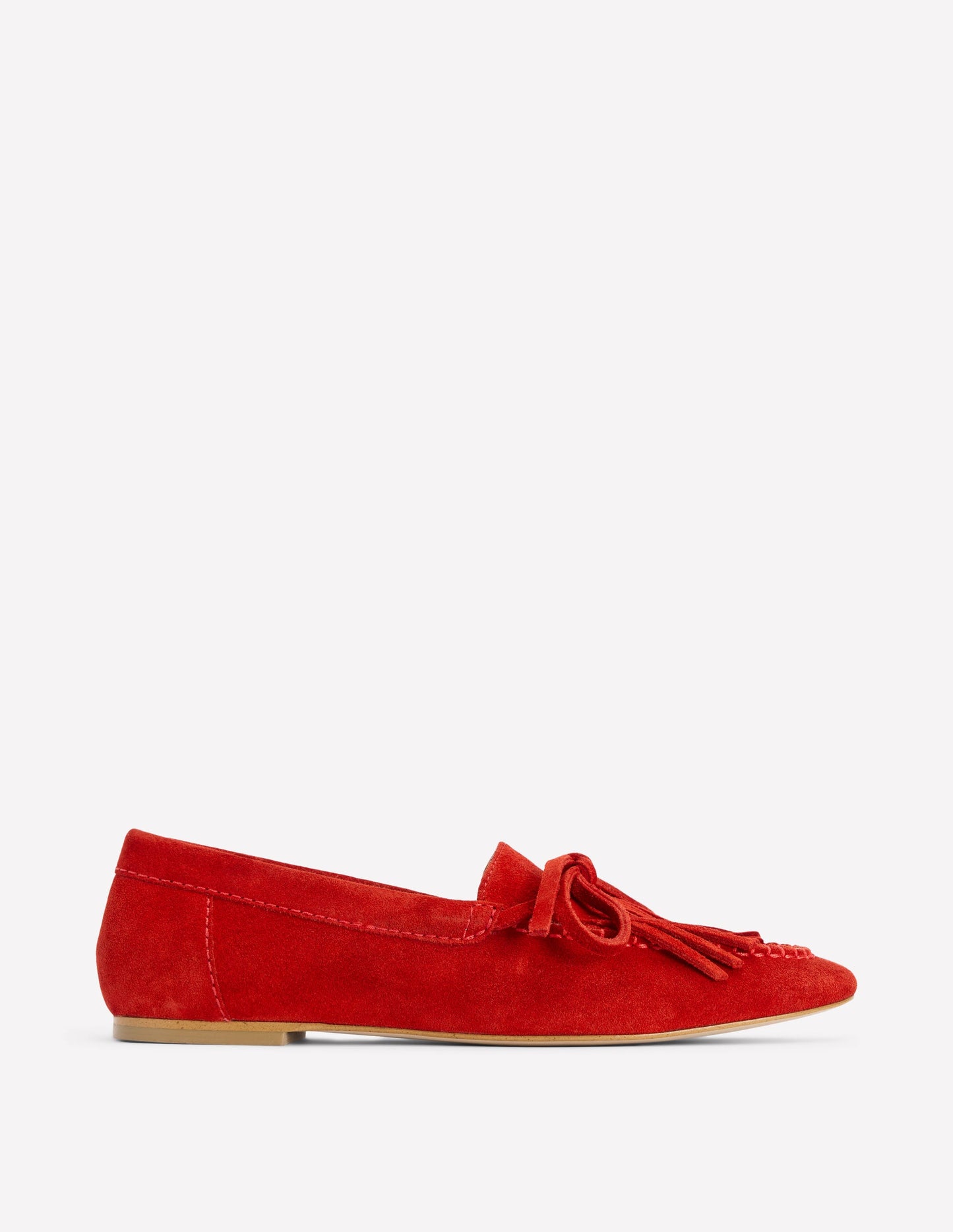 Soft Tassel Deck Shoes-Post Box Red