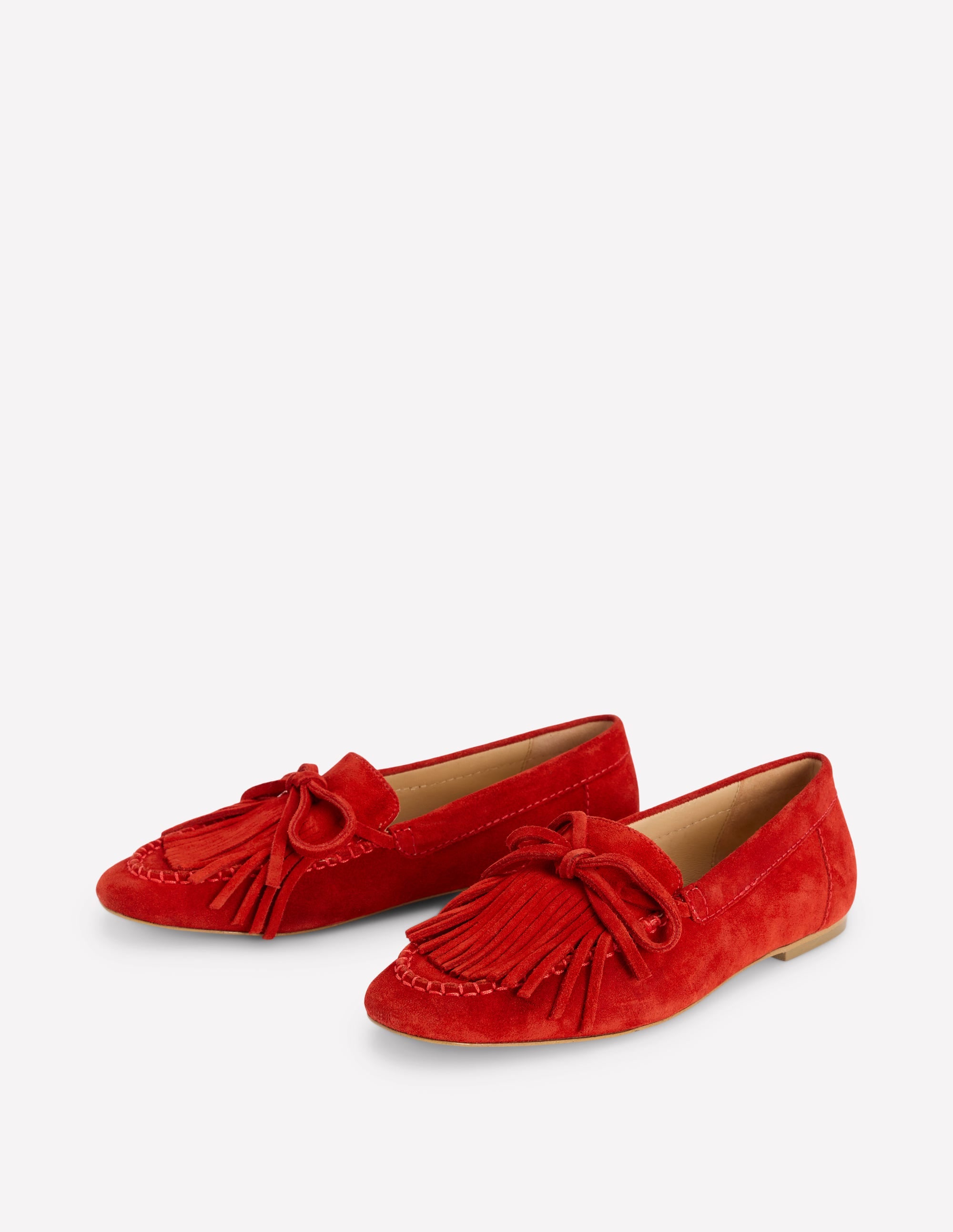 Soft Tassel Deck Shoes-Post Box Red - Image 3