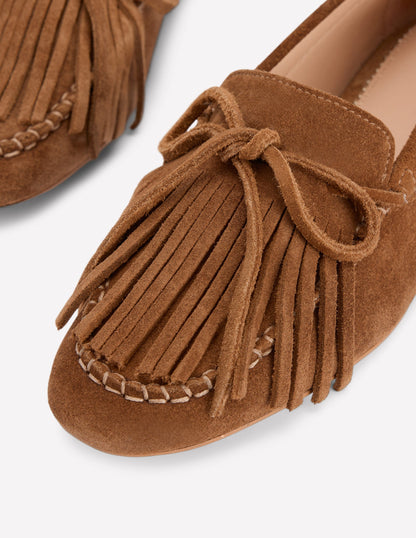 Soft Tassel Deck Shoes-Tan-5