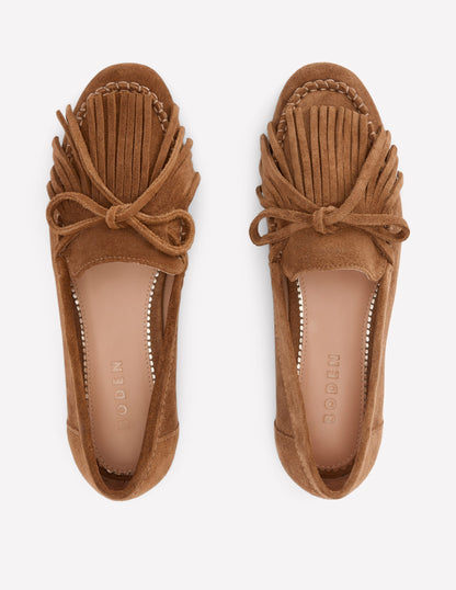 Soft Tassel Deck Shoes-Tan-6