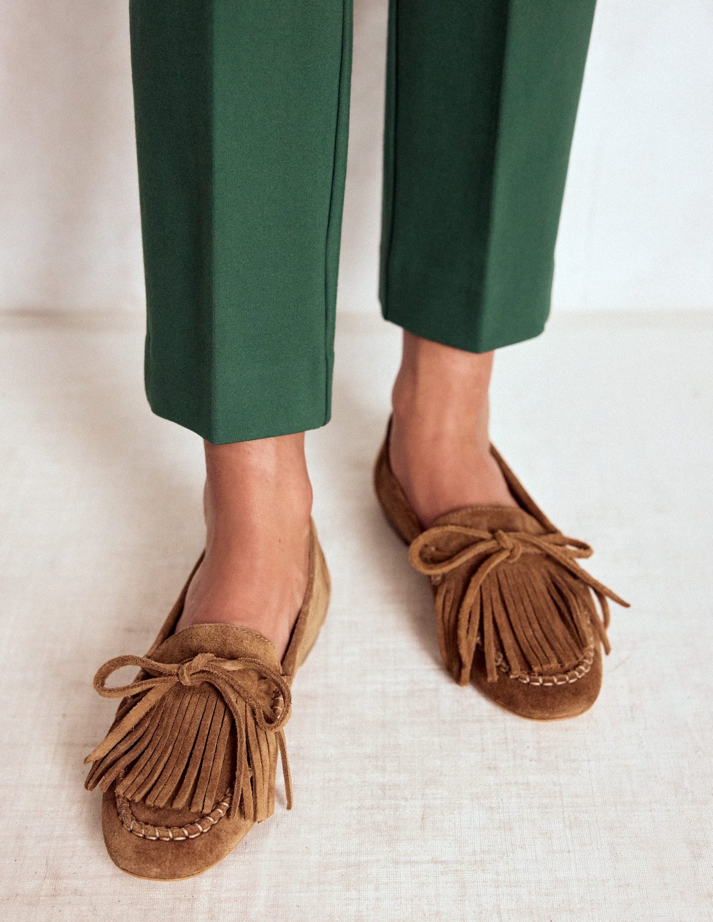 Soft Tassel Deck Shoes-Tan