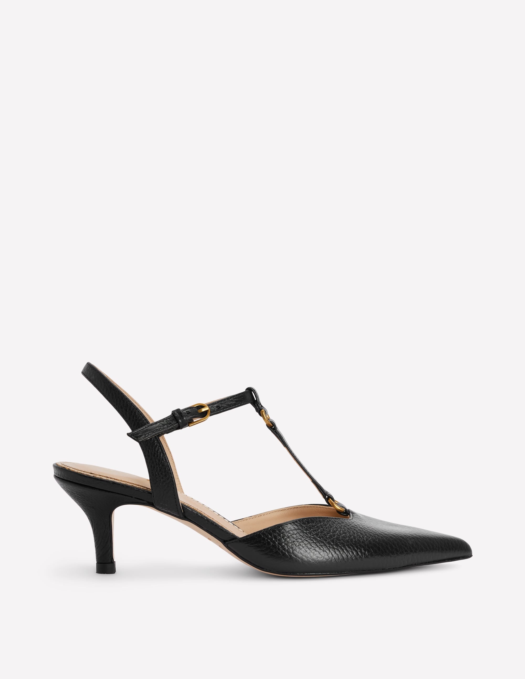 T-Bar Point Heels-Black - Image 1