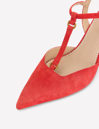 T-Bar Point Heels-Post Box Red-4