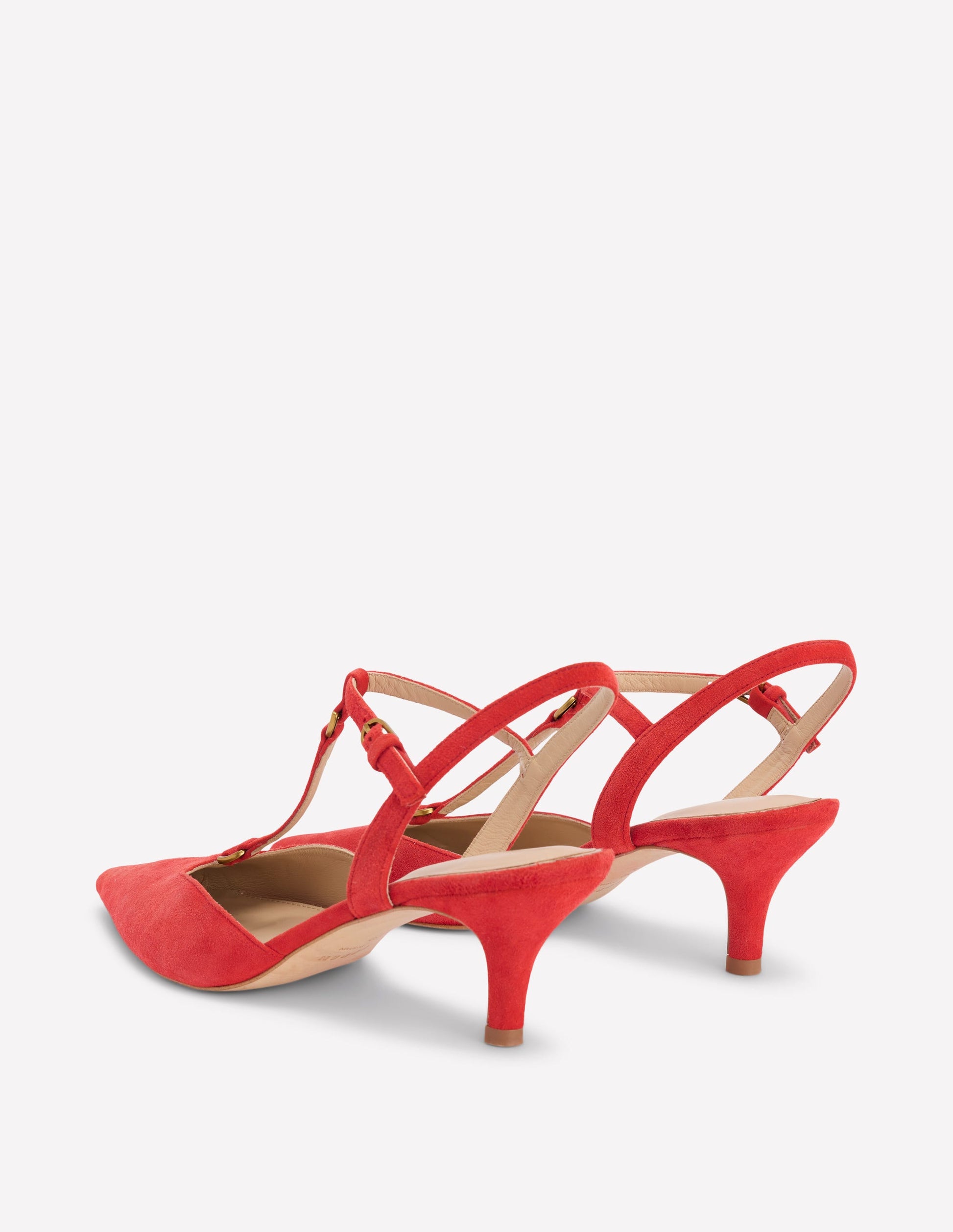 T-Bar Point Heels-Post Box Red-5