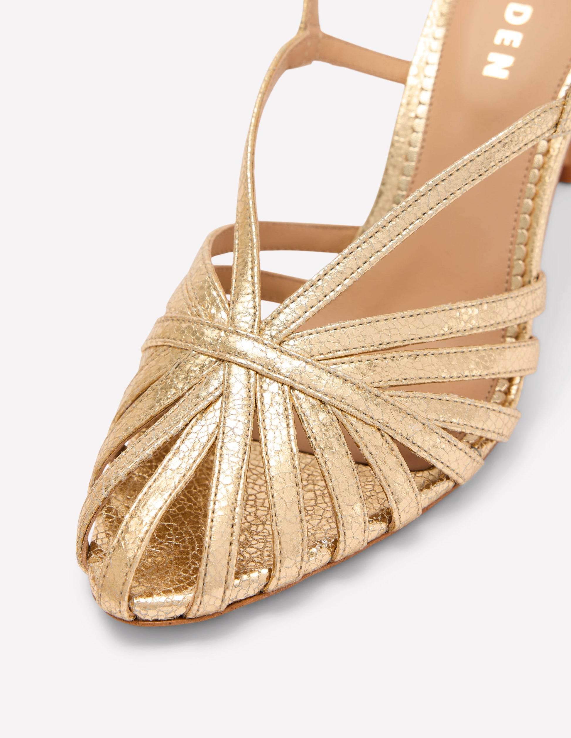 Heeled Cage Sandals-Gold Metallic-4