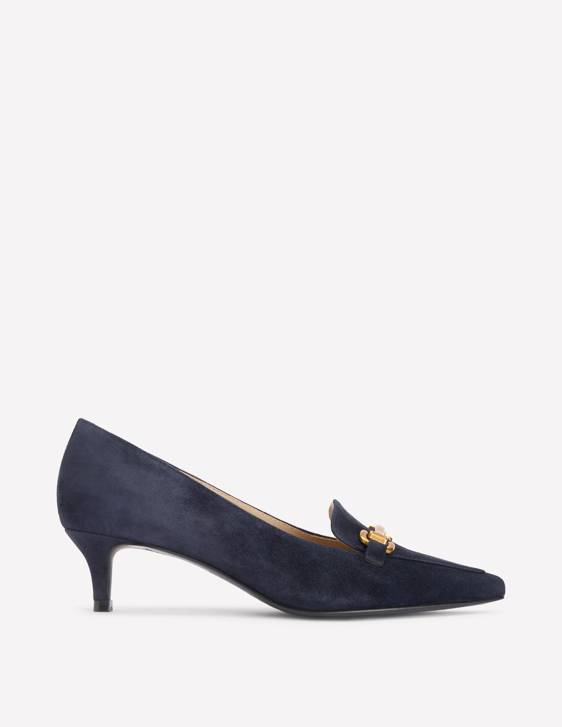 Iris Heel Snaffle Point Loafer-Navy-1