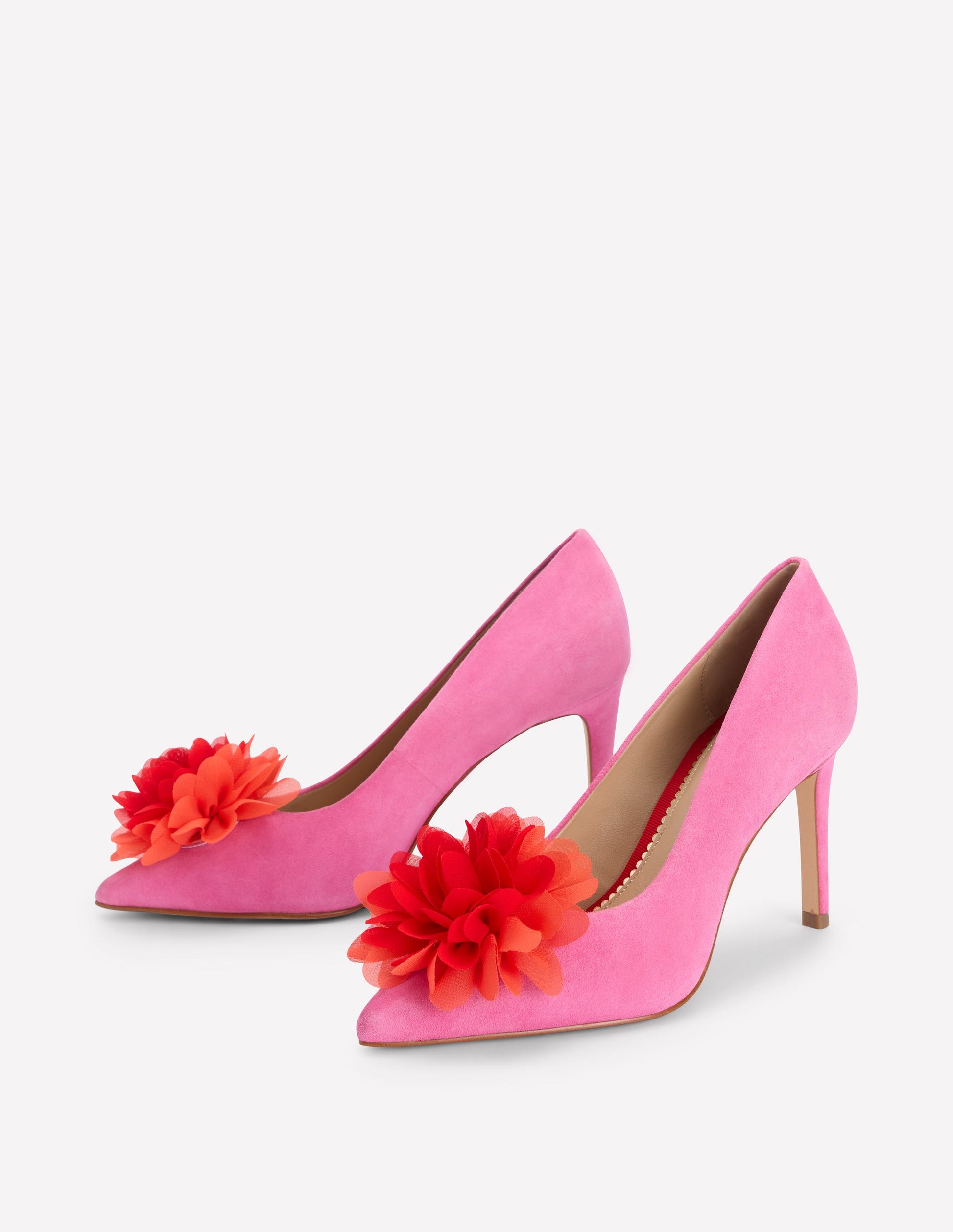 Flower Point Heels-Hot Pink-3