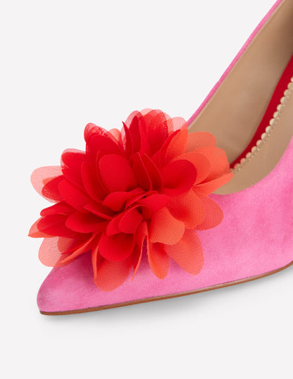 Flower Point Heels-Hot Pink-4