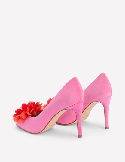 Flower Point Heels-Hot Pink-5