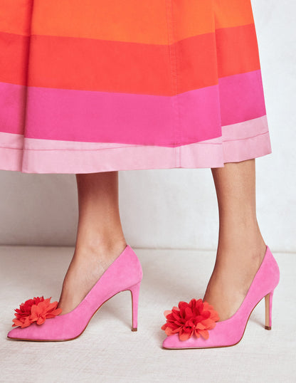 Flower Point Heels-Hot Pink-2