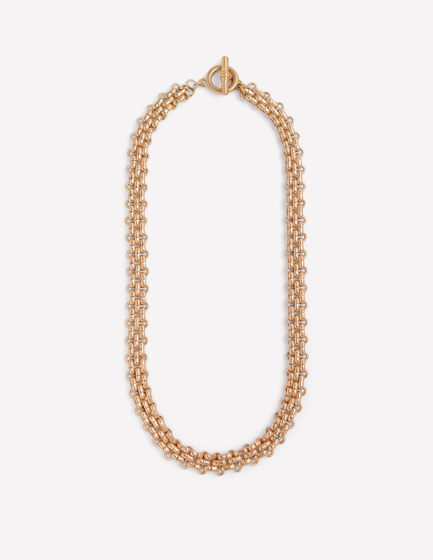 Woven Chain Necklace-Gold Colour