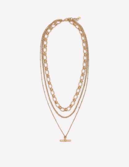 Layering Necklace-Gold Colour-1