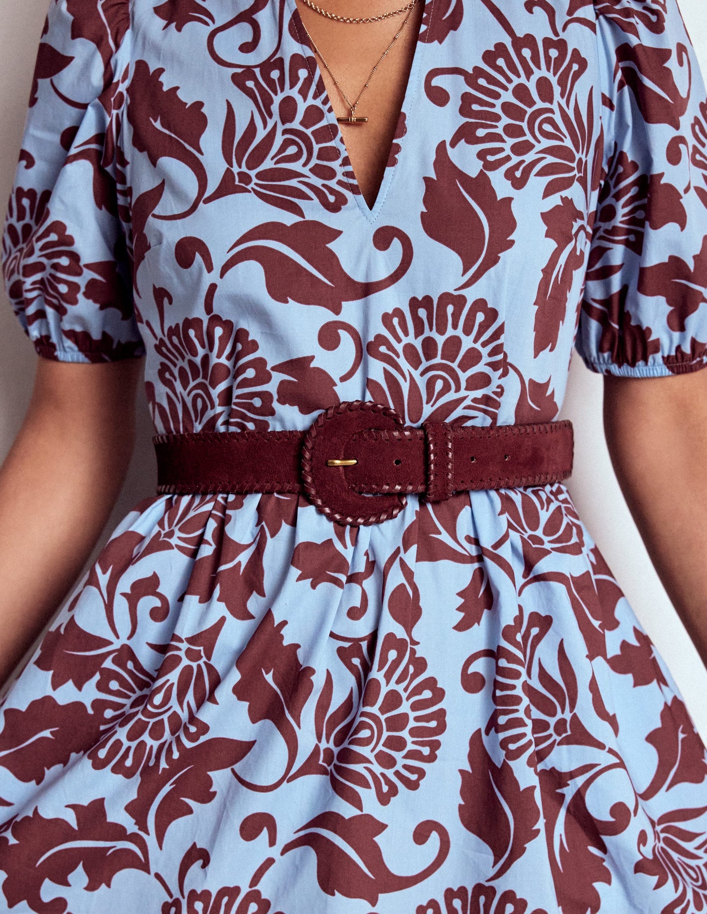 Covered Whipstitch Belt-Oxblood