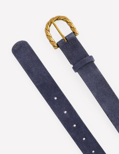 Twist Buckle Belt-Navy-3