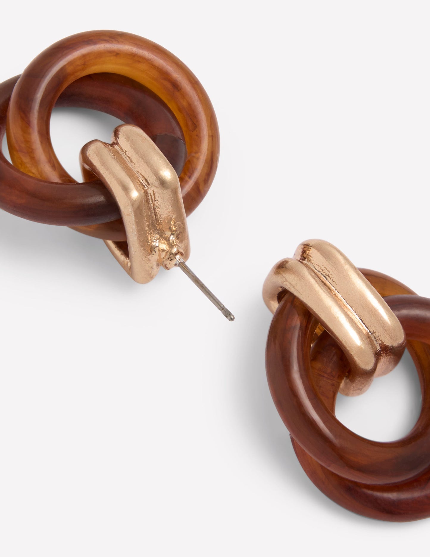 Double Twist Earrings-Brown Tort
