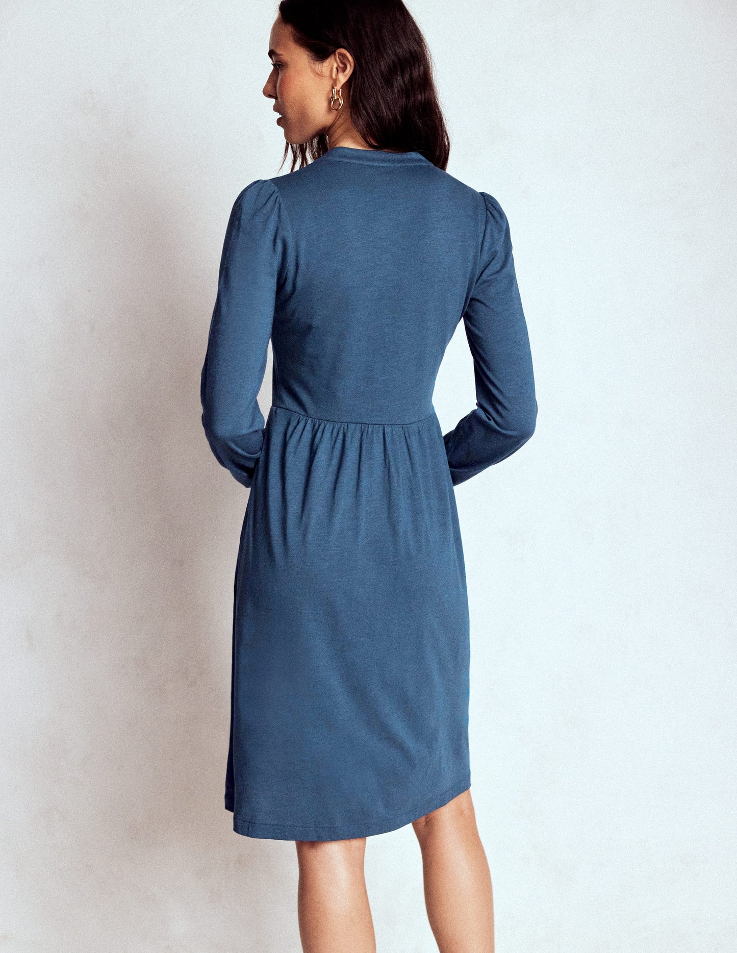 Naomi Relaxed Jersey Dress-Midnight Ocean