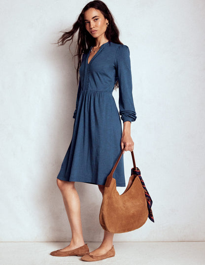 Naomi Relaxed Jersey Dress-Midnight Ocean-4