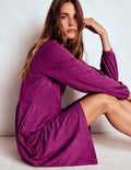 Naomi Relaxed Jersey Dress-Plum Jam
