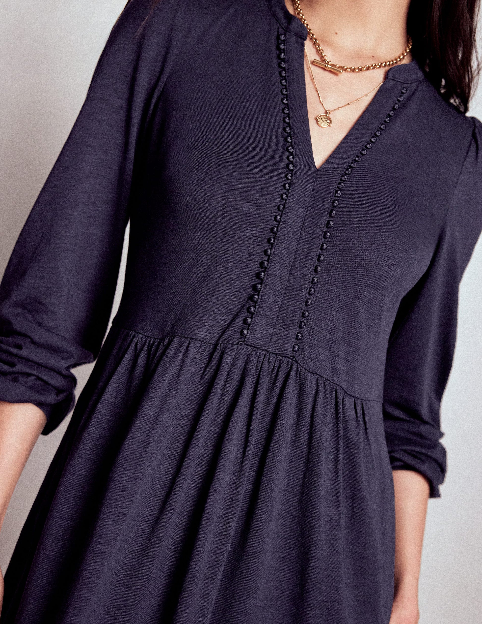 Boden Women's Naomi Relaxed Jersey Dress in Blue | Size 14 Boden Women's Naomi Relaxed Jersey Dress in Blue | Size 14