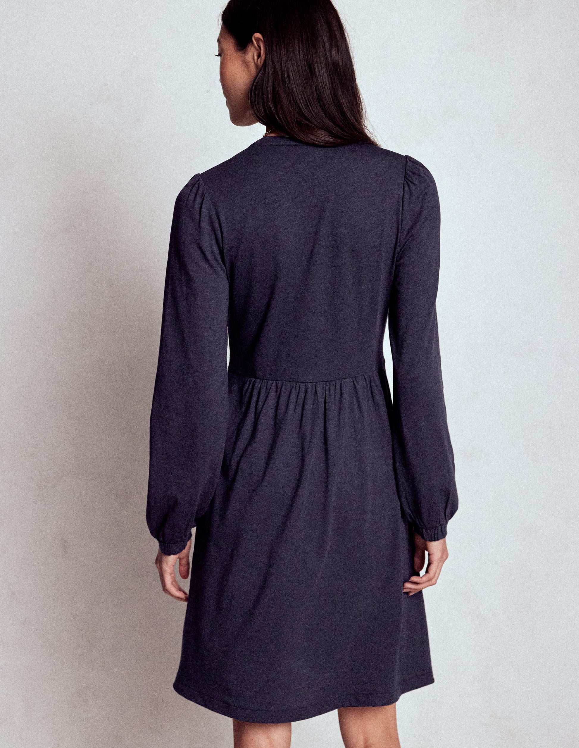 Boden Women's Naomi Relaxed Jersey Dress in Blue | Size 14 Boden Women's Naomi Relaxed Jersey Dress in Blue | Size 14