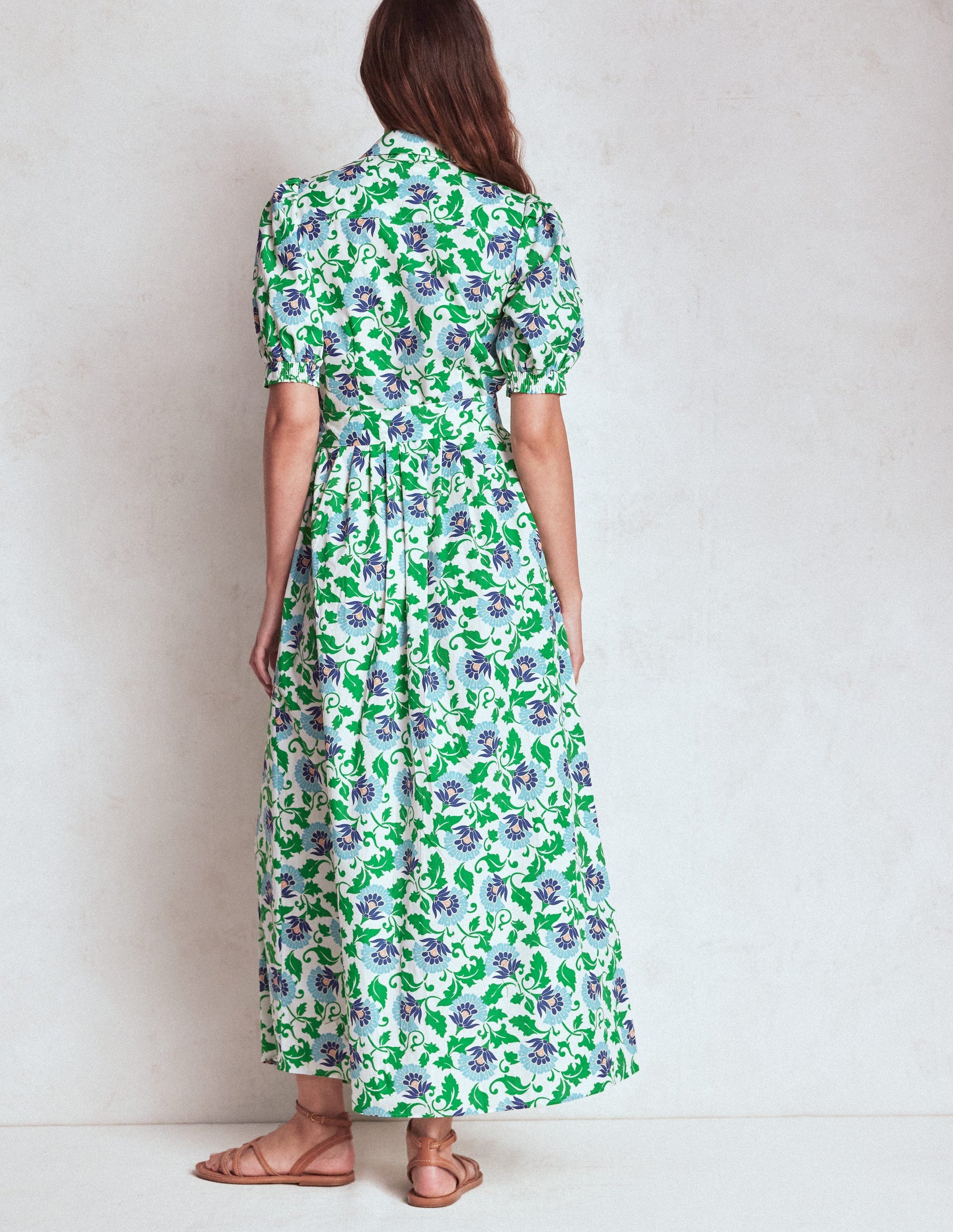 Cotton Dresses Green Maxi Shirt Dress Alexa Maxi Shirt Dress-Rich Emerald, Ornate Vine Boden USA Cotton Dresses Green Maxi Shirt Dress Alexa Maxi Shirt Dress-Rich Emerald, Ornate Vine Boden USA