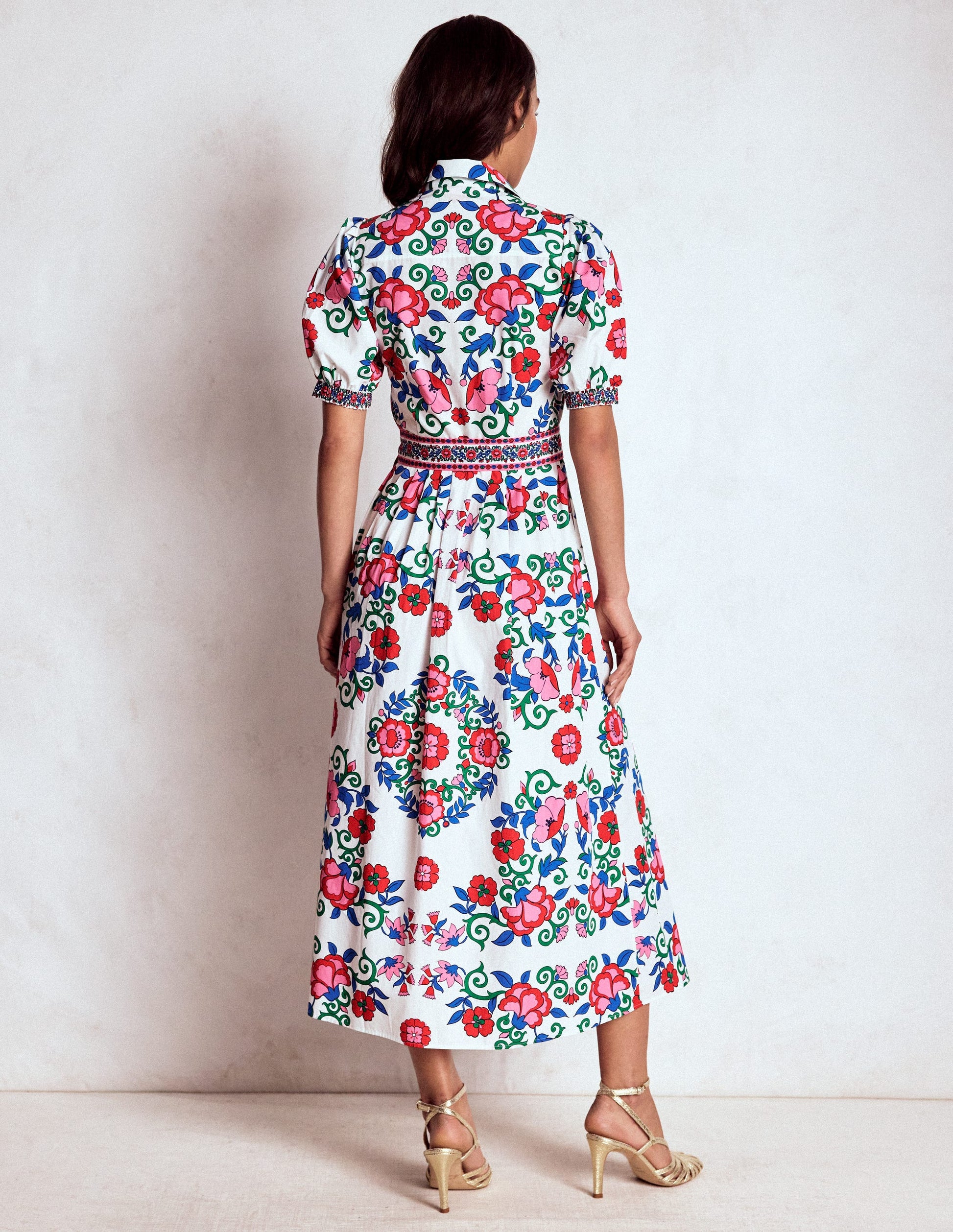 Alexa Maxi Shirt Dress-Multi, Ornamental Lattice-5