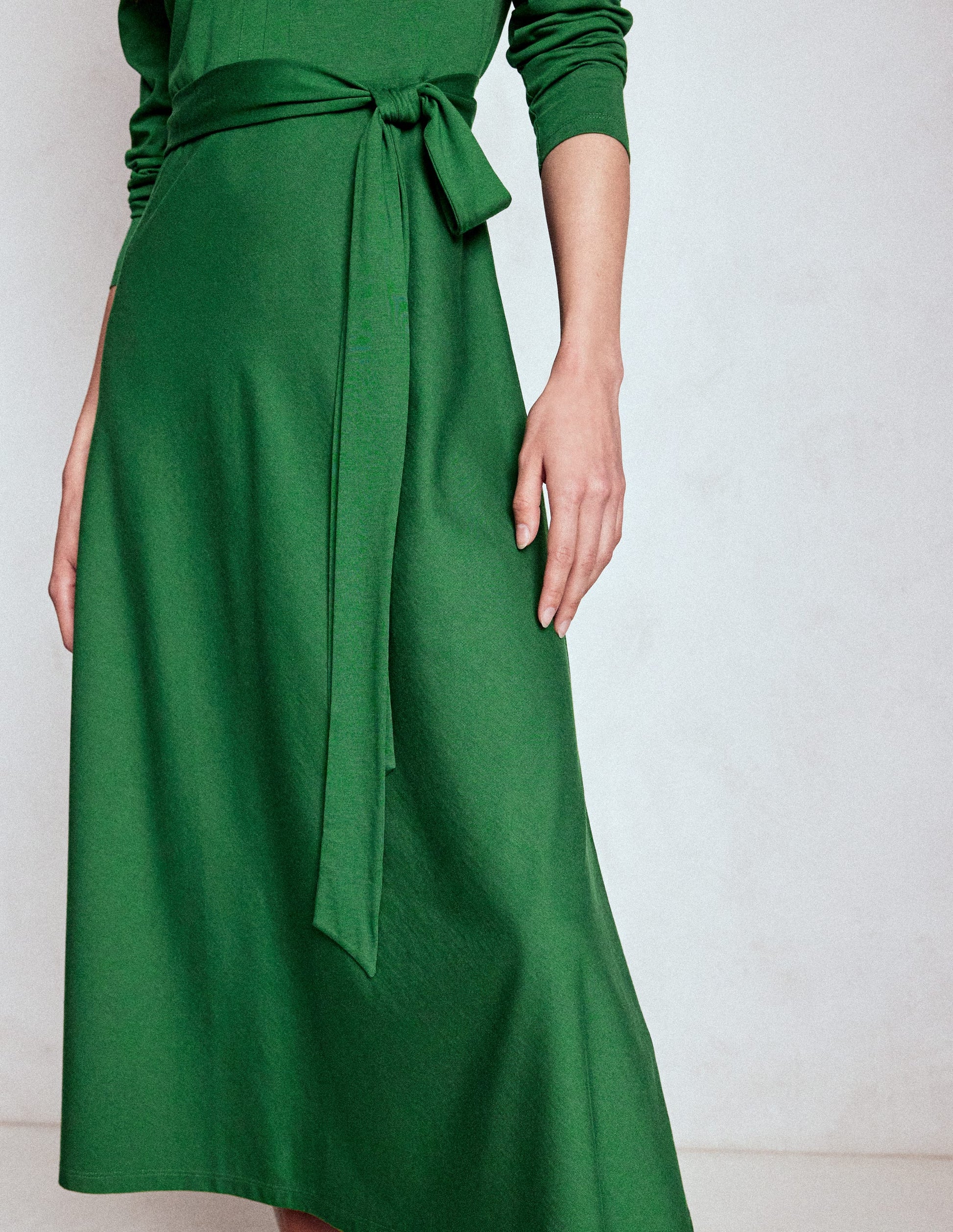 Imogen Collared Jersey Dress-Pine Green | Boden USA Imogen Collared Jersey Dress-Pine Green | Boden USA