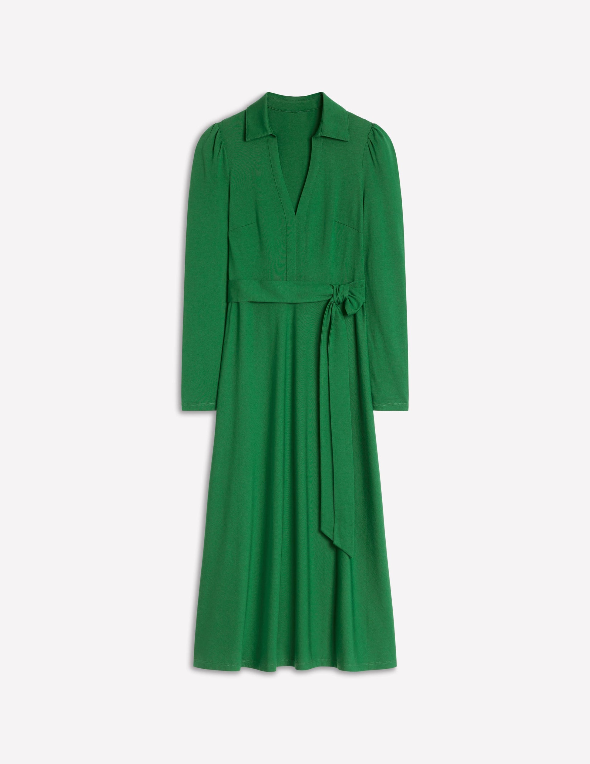 Boden Women's Imogen Collared Jersey Dress in Green | Size 6 Boden Women's Imogen Collared Jersey Dress in Green | Size 6