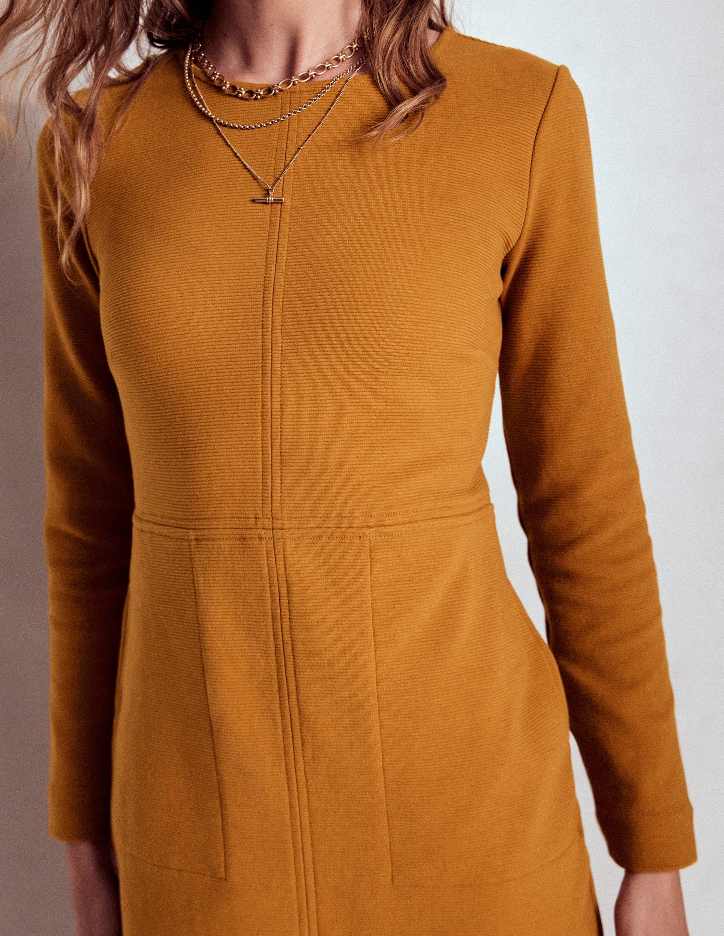 Cornelia Ottoman Dress-Toffee Brown