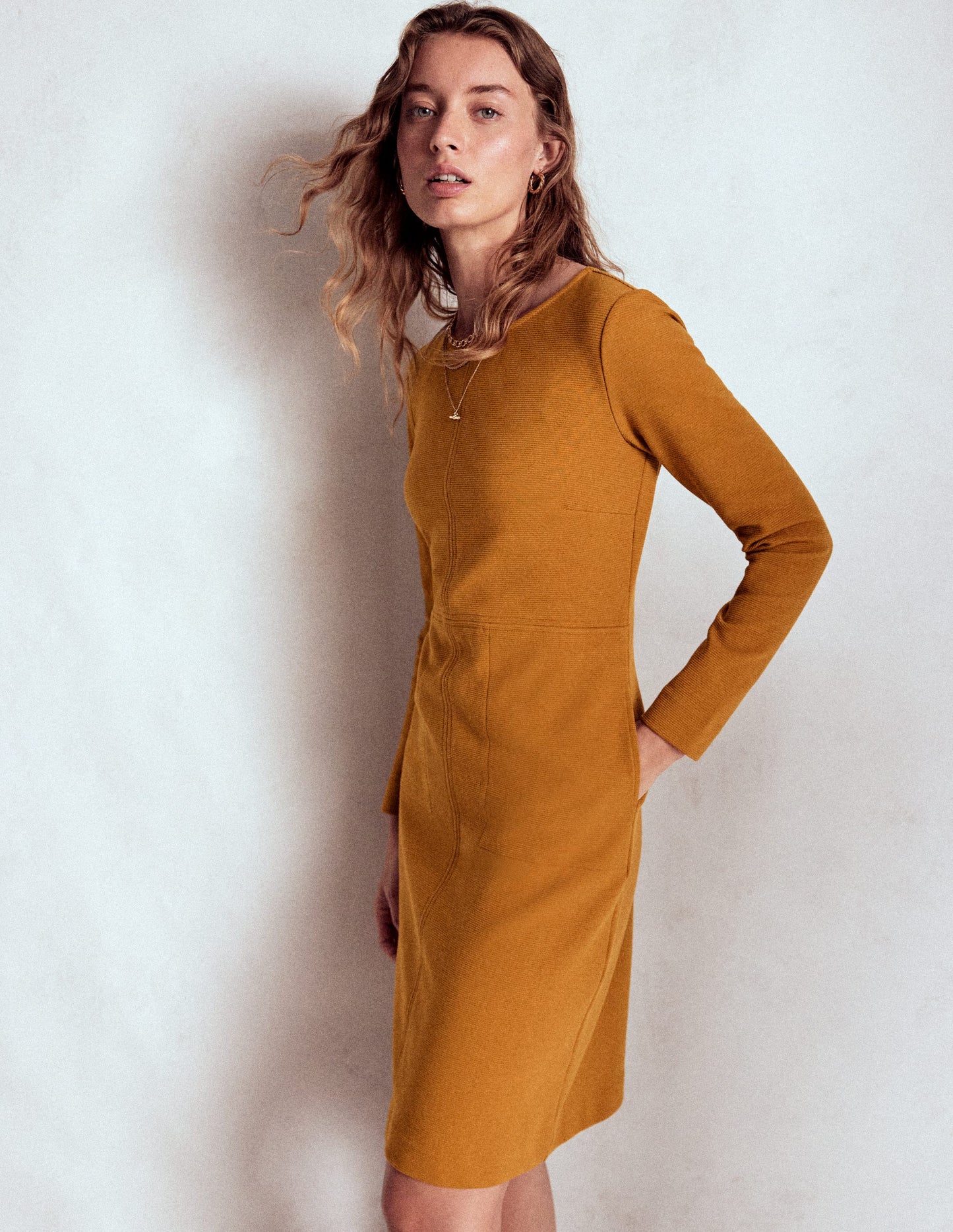 Cornelia Ottoman Dress-Toffee Brown