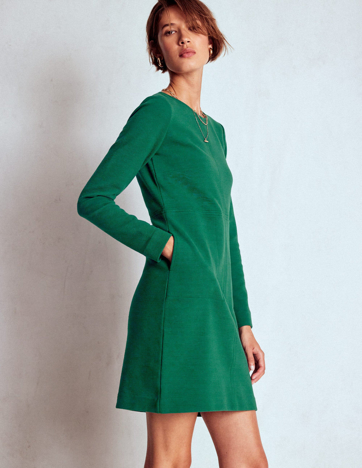 Cornelia Ottoman Dress-Emerald Night - Image 1