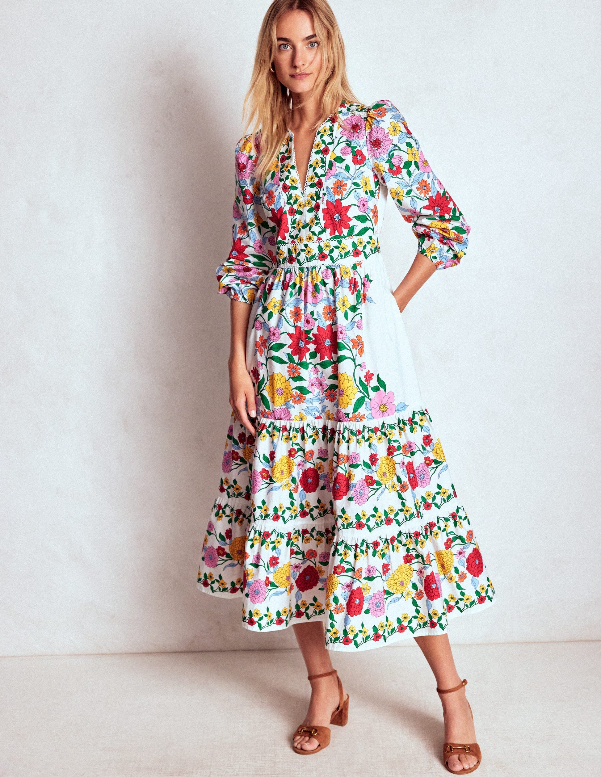 Violet Midi Dress-Multi, Dahlia Trail-4