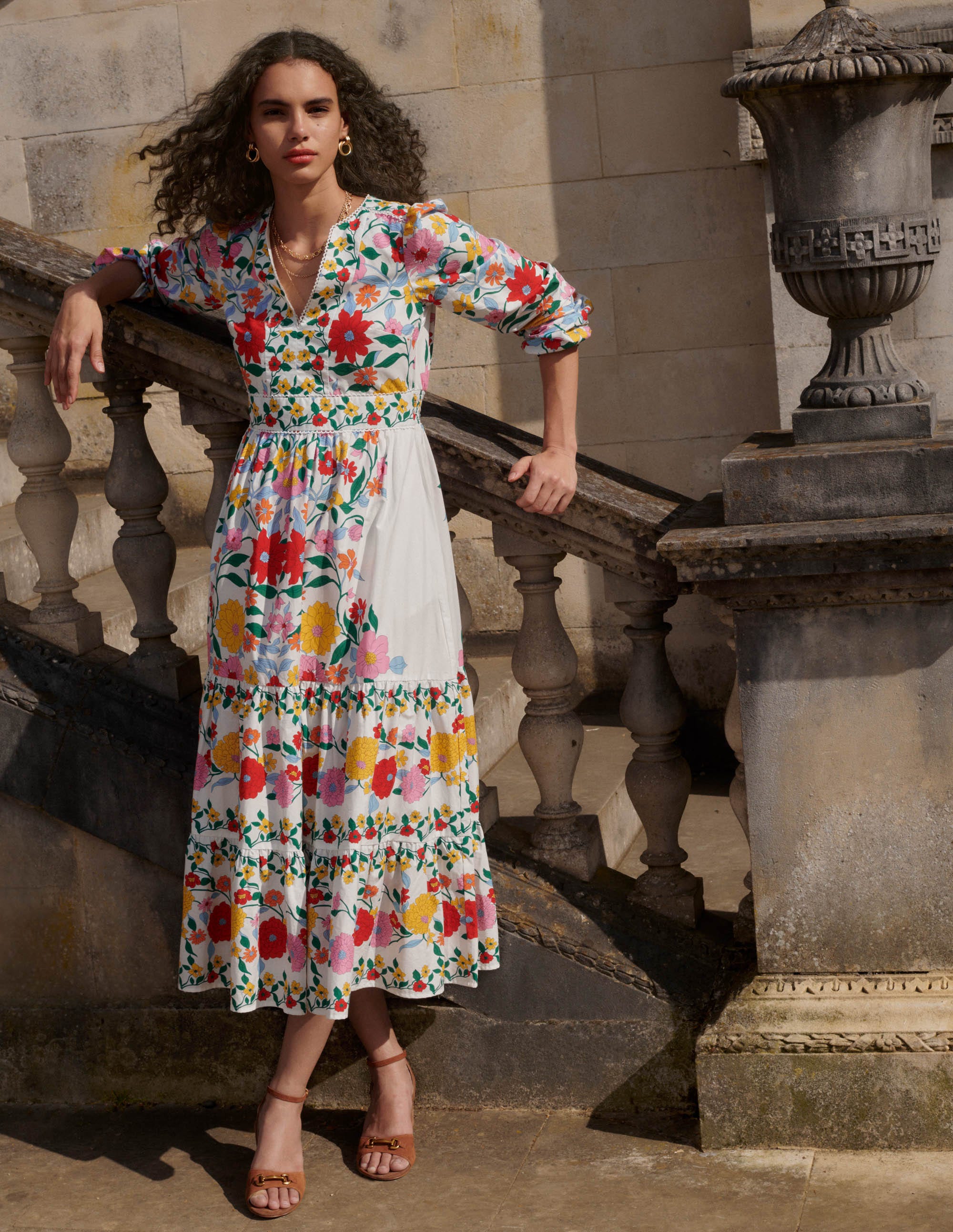 Violet Midi Dress-Multi, Dahlia Trail | Boden USA