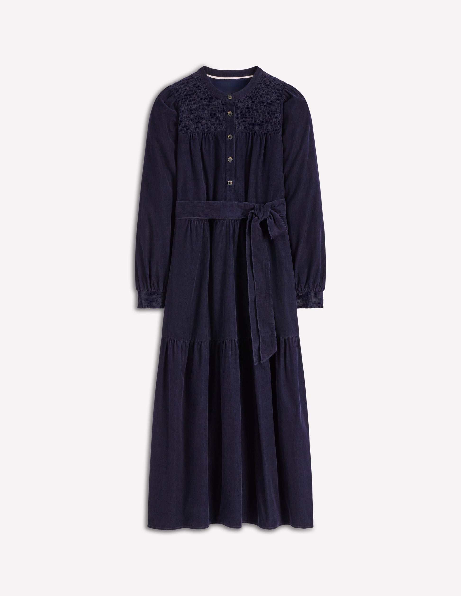 Cecily Cord Midi Dress-Navy-6