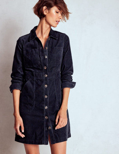 Amanda Cord Short Dress-Navy-5