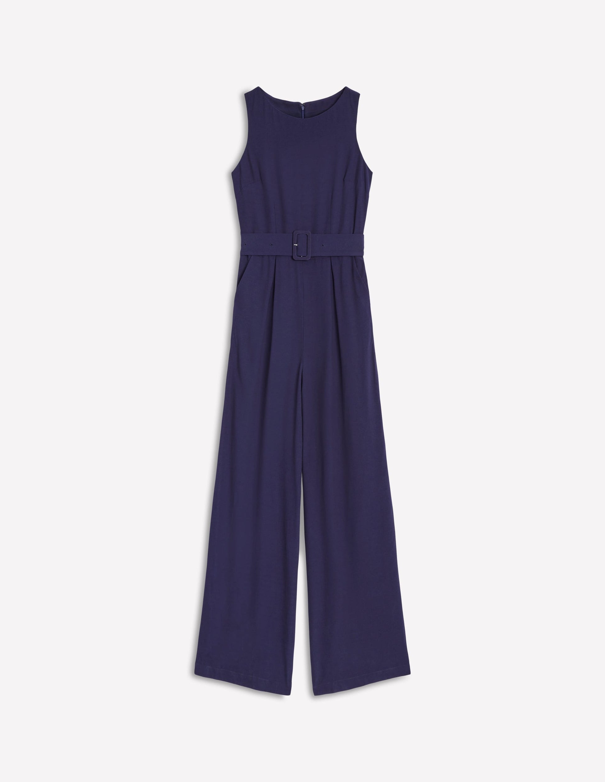 Gwen Slash Neck Jumpsuit-Navy-7