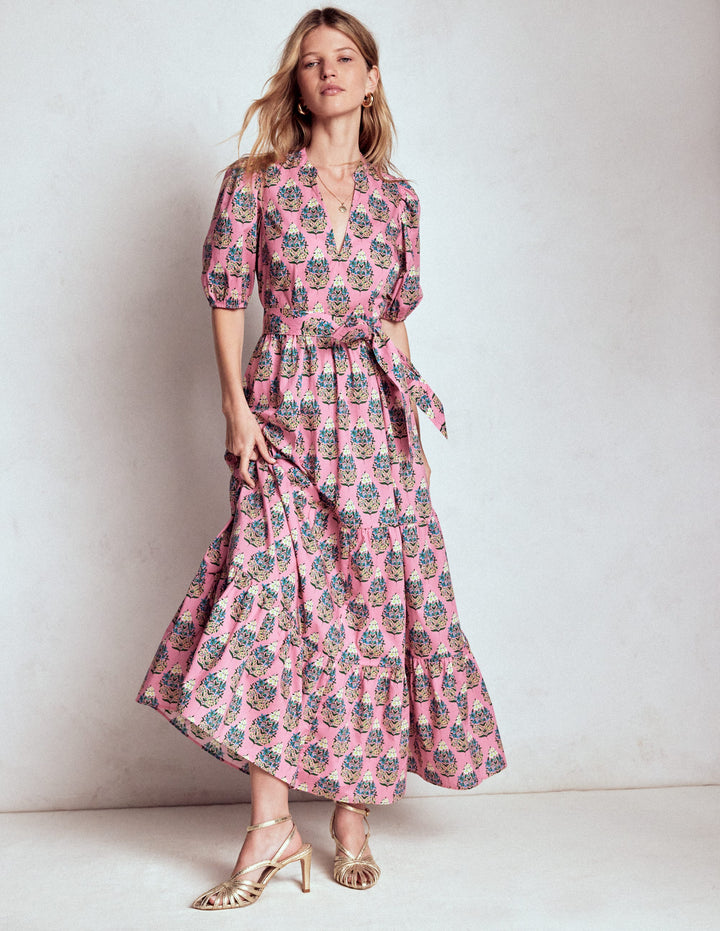 boden fall dresses Boden Women's Grown On Sleeve Midi Dress in Blue