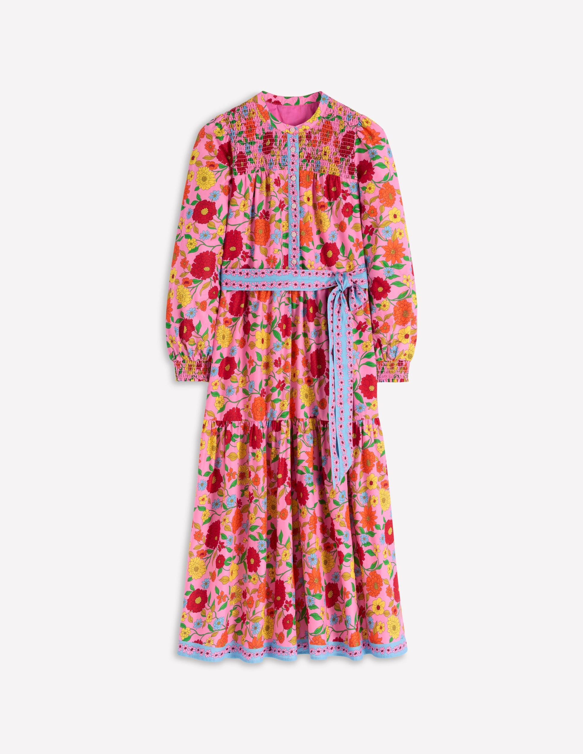 Cecily Cotton Midi Dress-Multi, Dahlia Trail-7