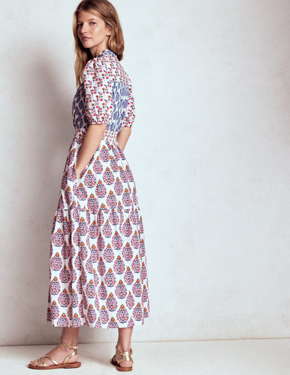 Beatrice Cotton Maxi Dress-Multi, Wildflower Bouquet-4