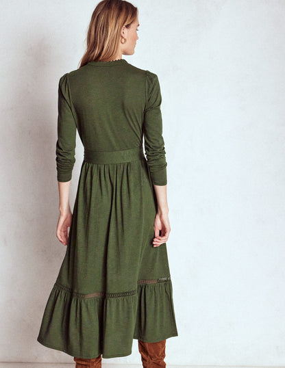Edwina Jersey Shirt Dress-Kale Leaf-4