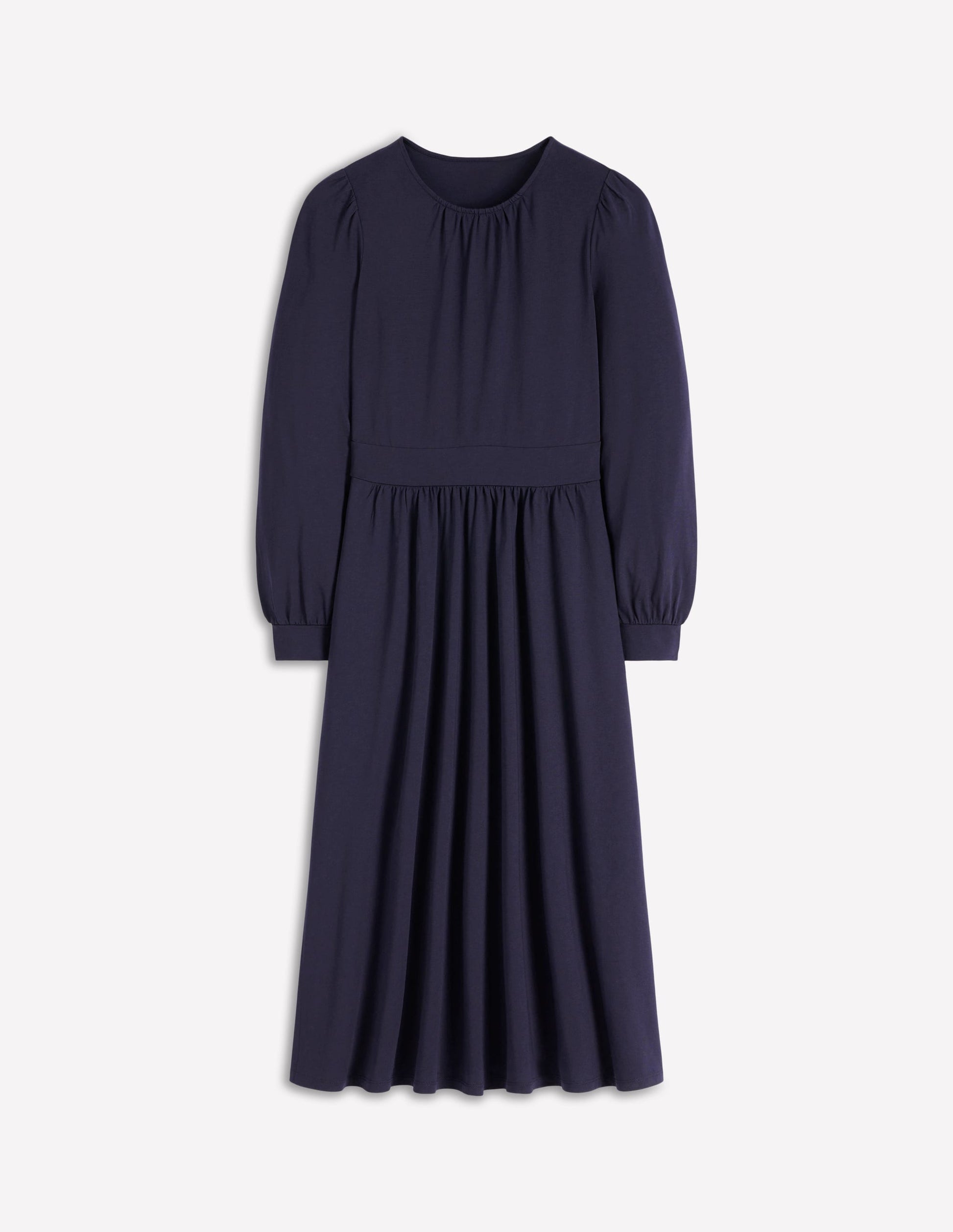 Alexandra Jersey Midi Dress-Navy | Boden USA Alexandra Jersey Midi Dress-Navy | Boden USA