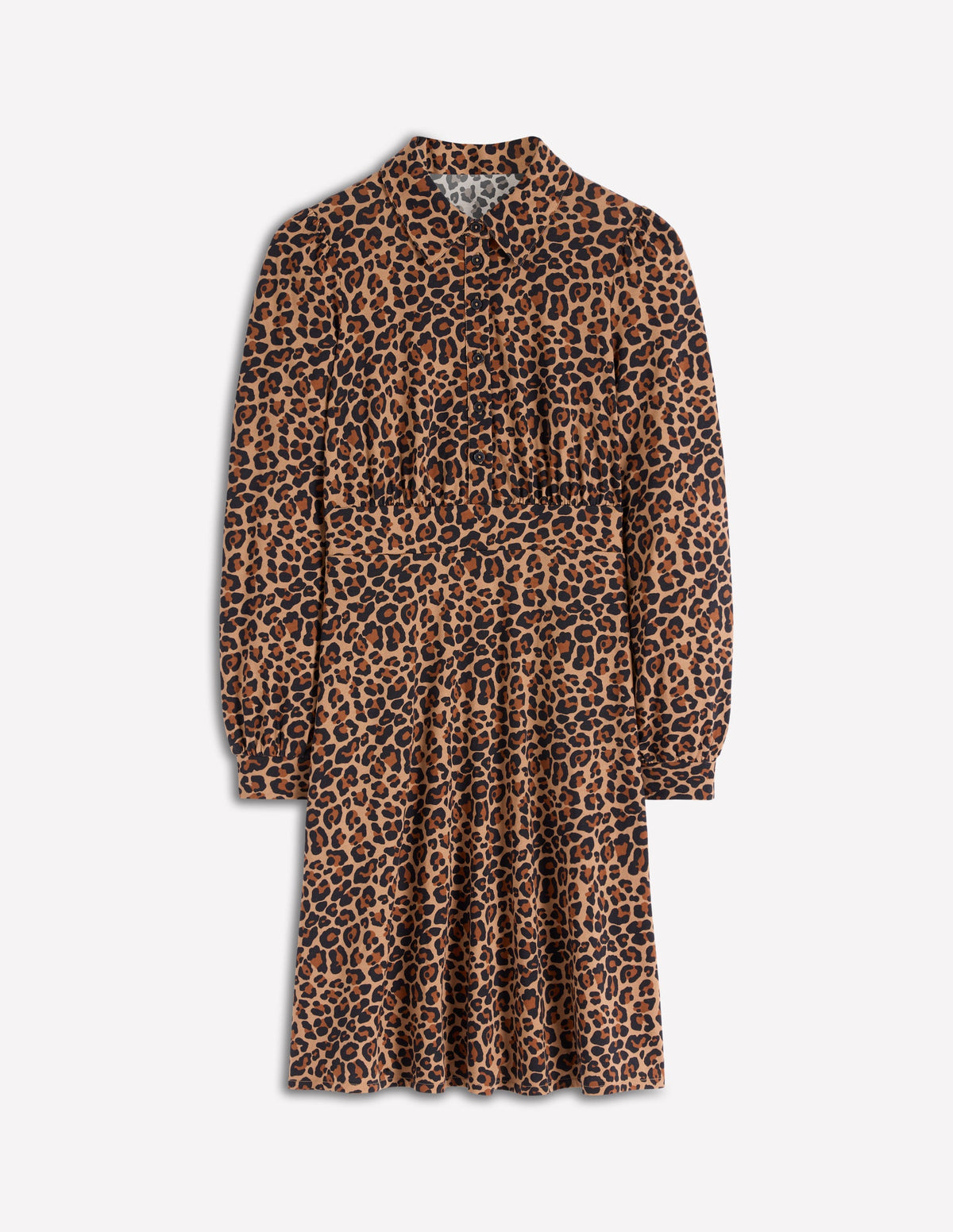 Orla Short Jersey Shirt Dress-Cheetah Pop - Image 6
