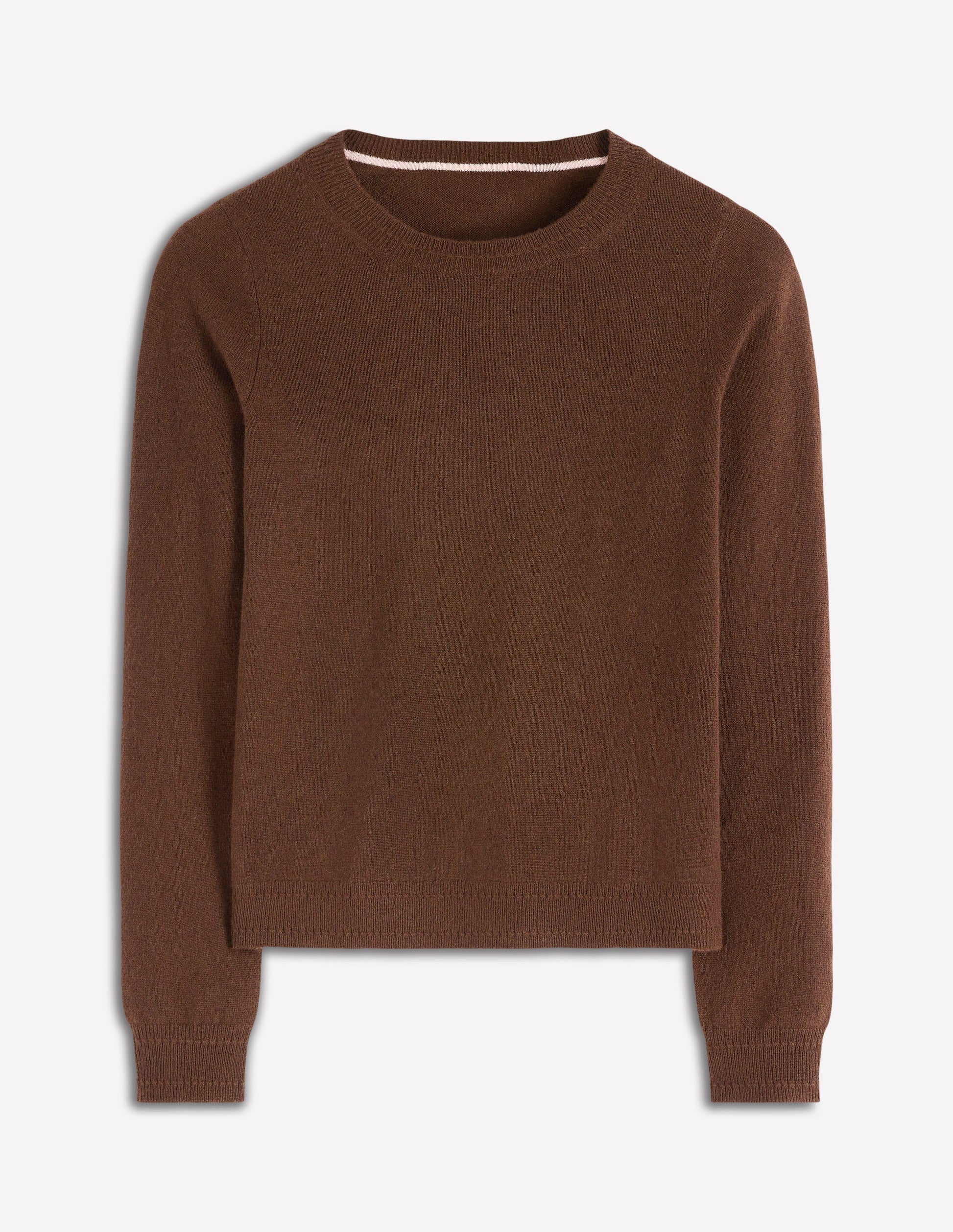 Eva Cashmere Crew Neck Sweater-Mocha-5