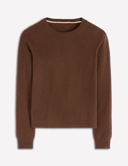 Eva Cashmere Crew Neck Sweater-Mocha-5