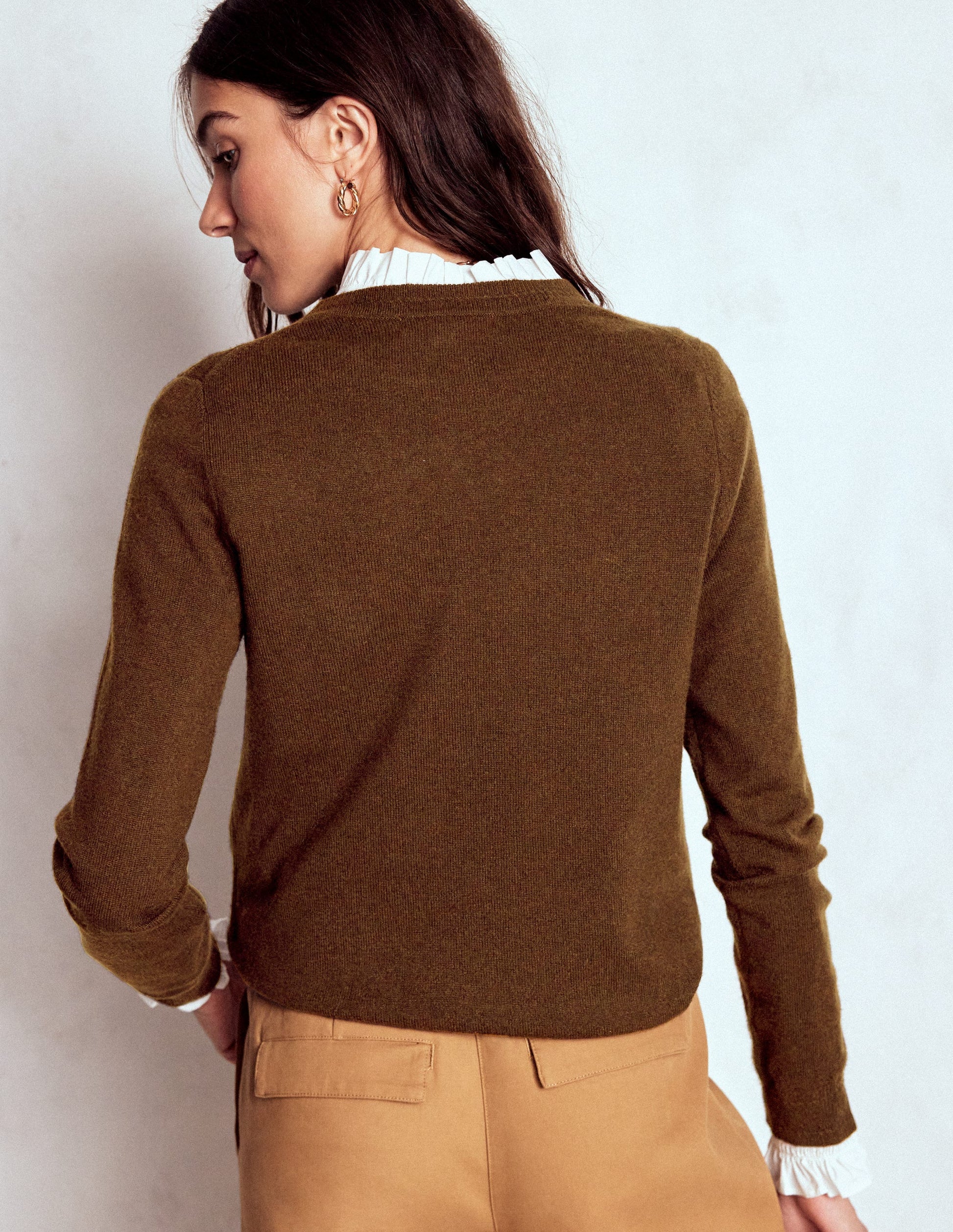 Eva Cashmere Crew Neck Sweater-Mocha-3