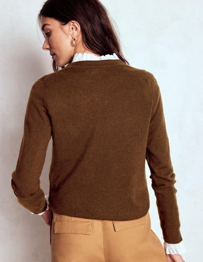 Eva Cashmere Crew Neck Sweater-Mocha-3