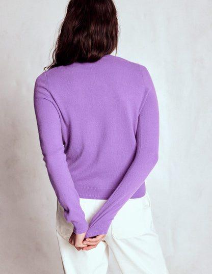 Eva Cashmere Crew Neck Sweater-Purple Topaz-3